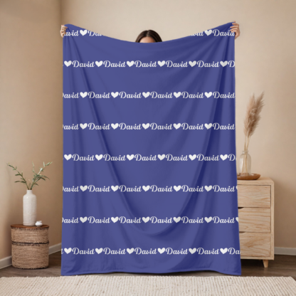 Pătură personalizată cu nume, băieți, 100x150cm, Cadou nou nascuti, Cadou copii, Cadou de familie, David design des