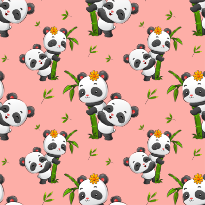 Pătură personalizată cu nume si decor, fetițe, 100x150cm, Cadou nou-nascuți, Pătură pătuț, Panda roz - imagine 4
